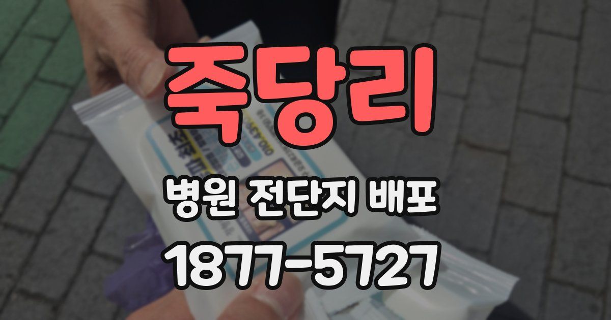 죽당리 병원 전단지 배포