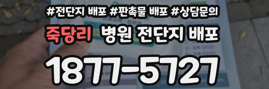 죽당리 병원 전단지 배포