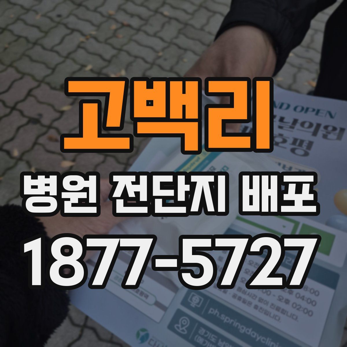 고백리 병원 전단지 배포