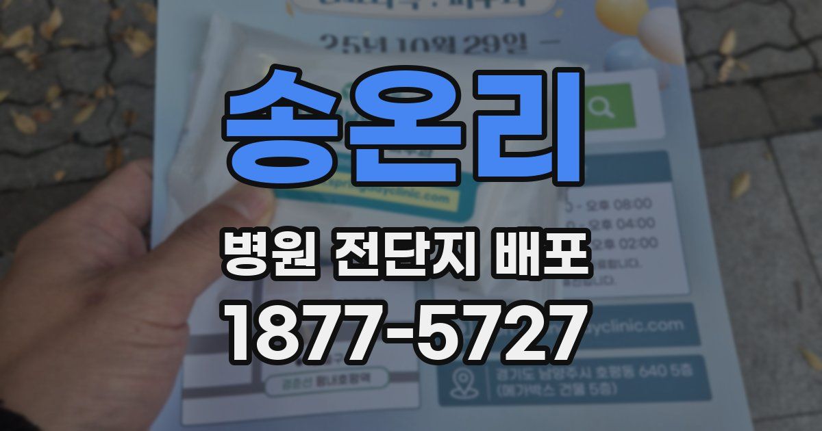 송온리 병원 전단지 배포