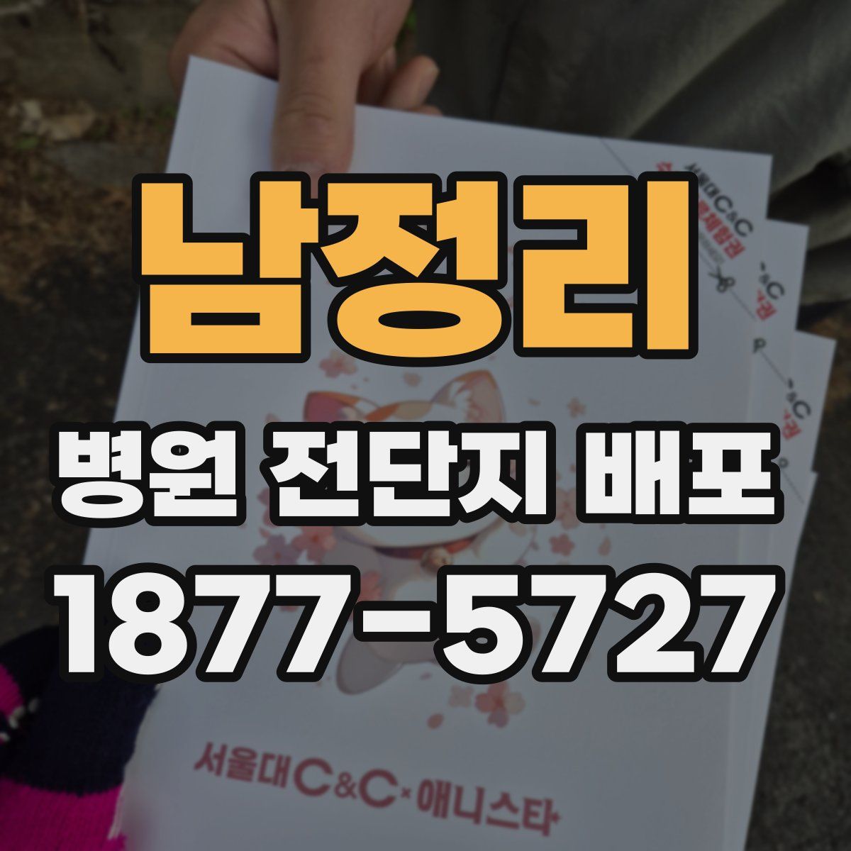 남정리 병원 전단지 배포