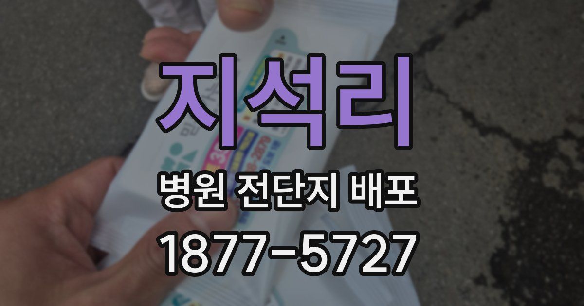 지석리 병원 전단지 배포