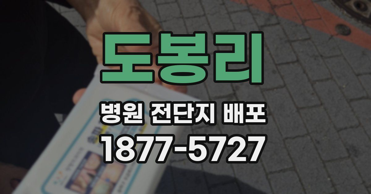도봉리 병원 전단지 배포