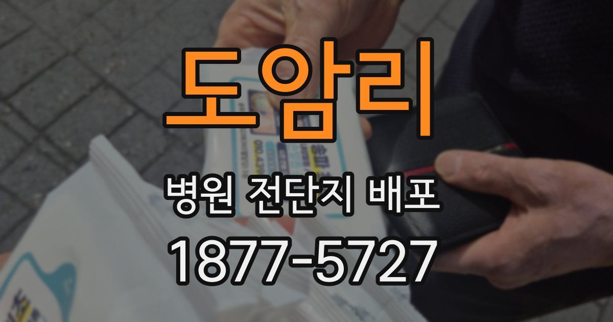 도암리 병원 전단지 배포