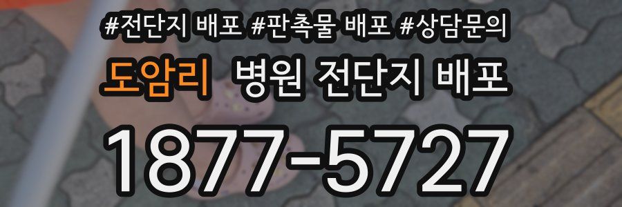 도암리 병원 전단지 배포