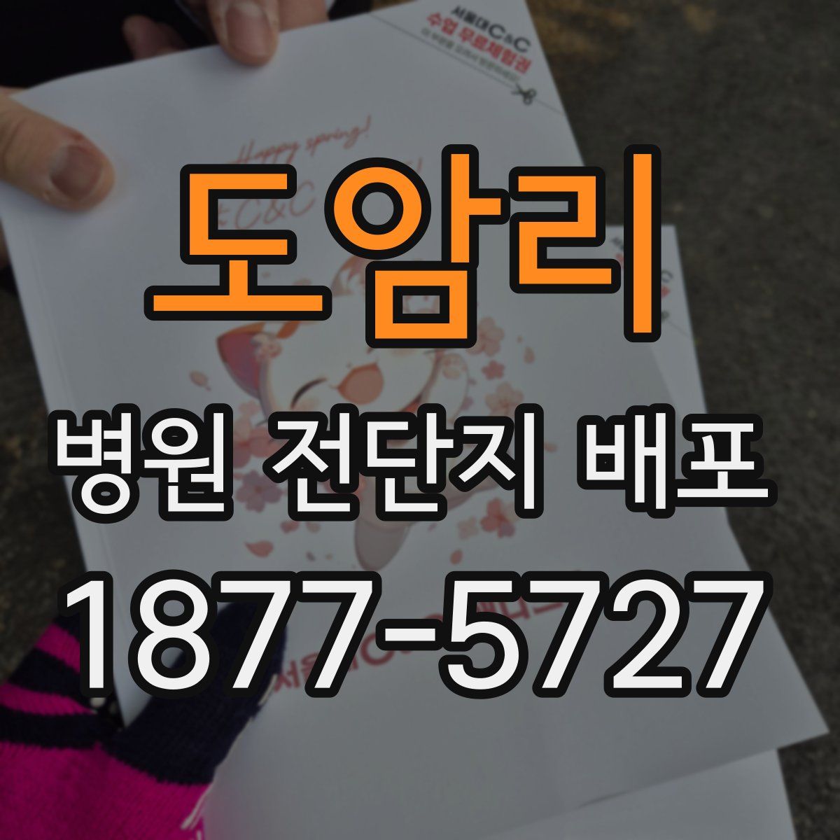 도암리 병원 전단지 배포