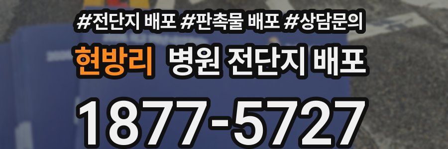 현방리 병원 전단지 배포