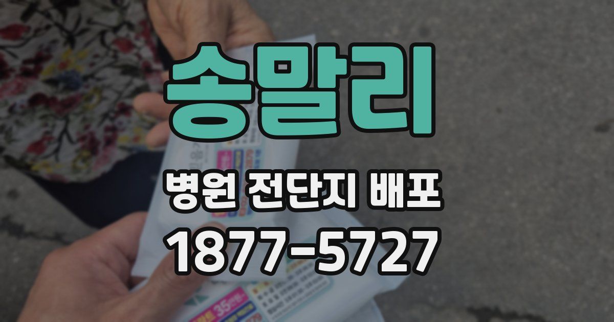 송말리 병원 전단지 배포