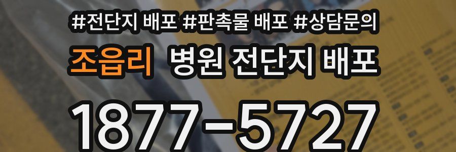 조읍리 병원 전단지 배포