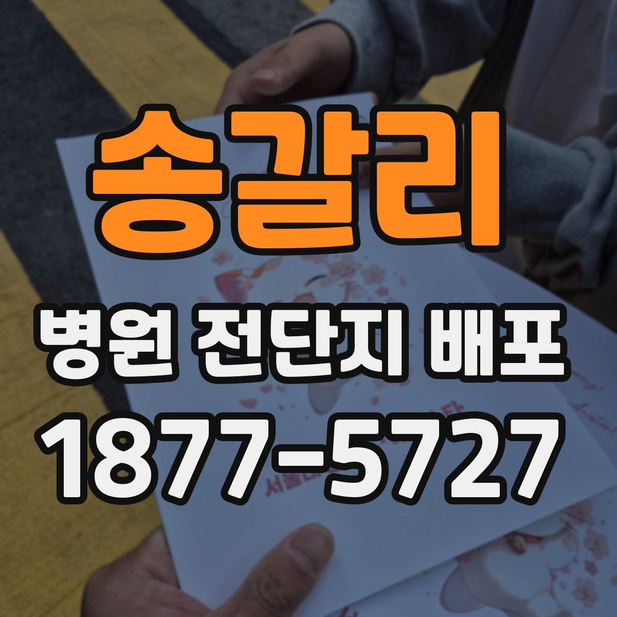 송갈리 병원 전단지 배포