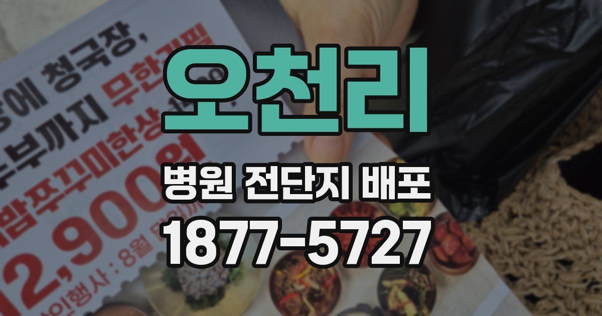 오천리 병원 전단지 배포