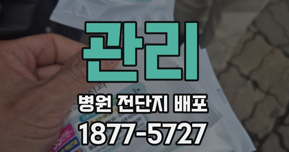 관리 병원 전단지 배포