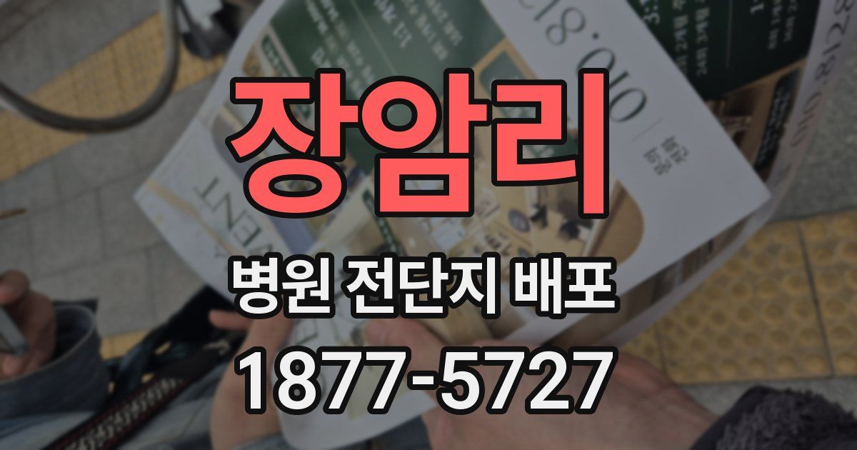 장암리 병원 전단지 배포