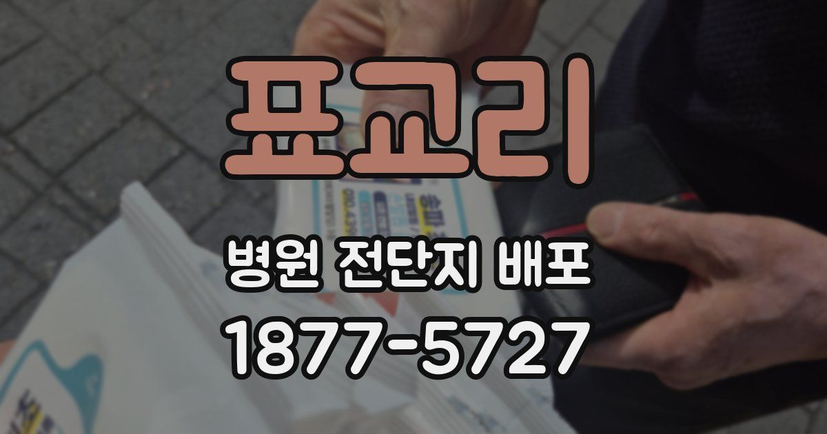 표교리 병원 전단지 배포