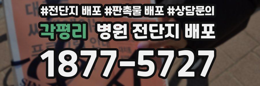 각평리 병원 전단지 배포