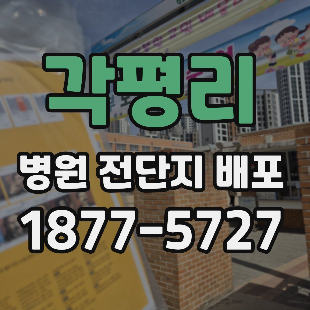 각평리 병원 전단지 배포