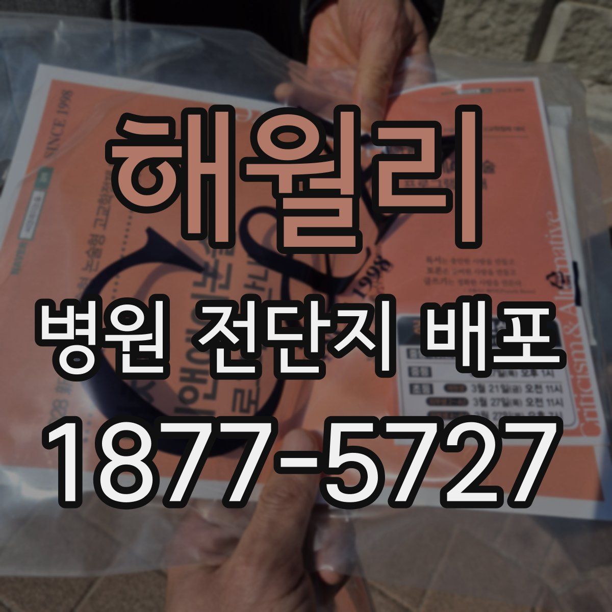 해월리 병원 전단지 배포