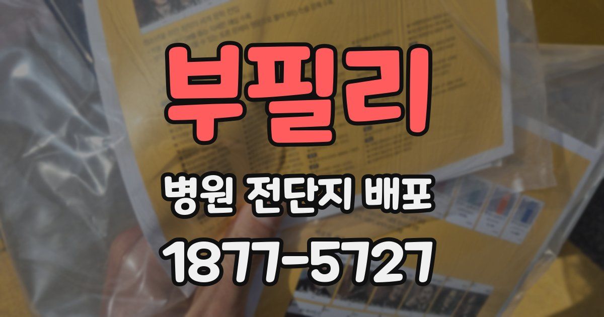 부필리 병원 전단지 배포