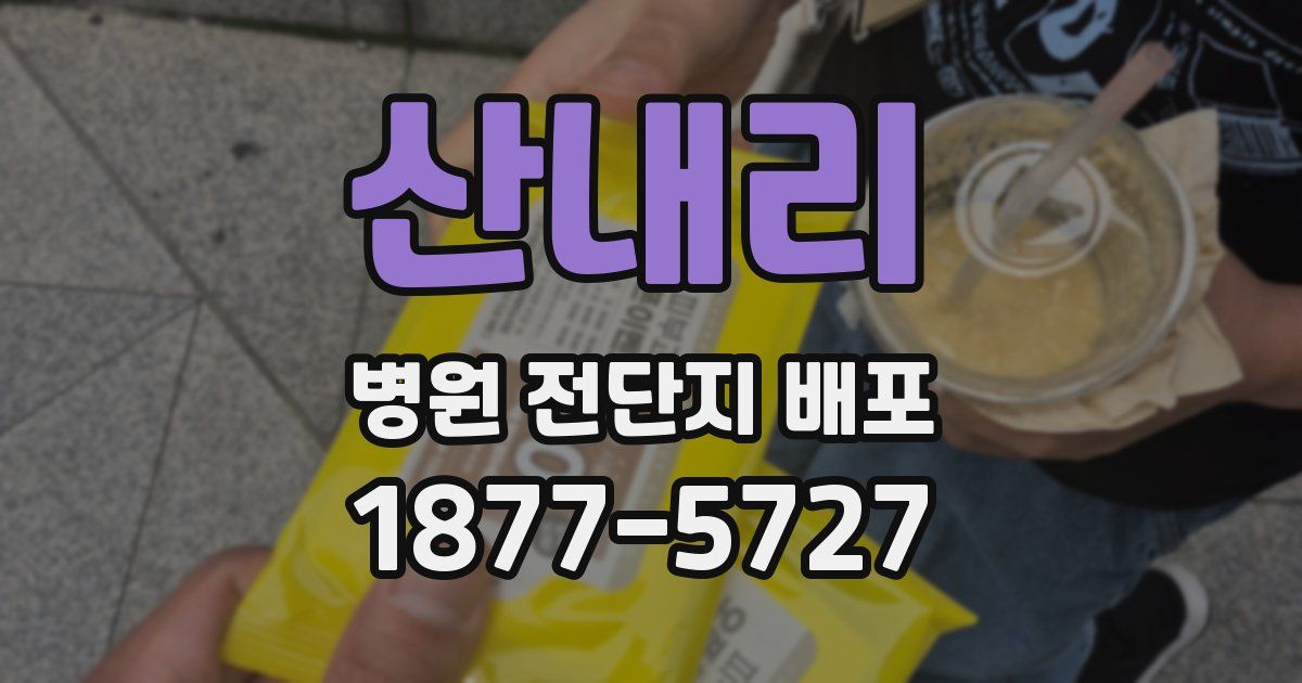 산내리 병원 전단지 배포