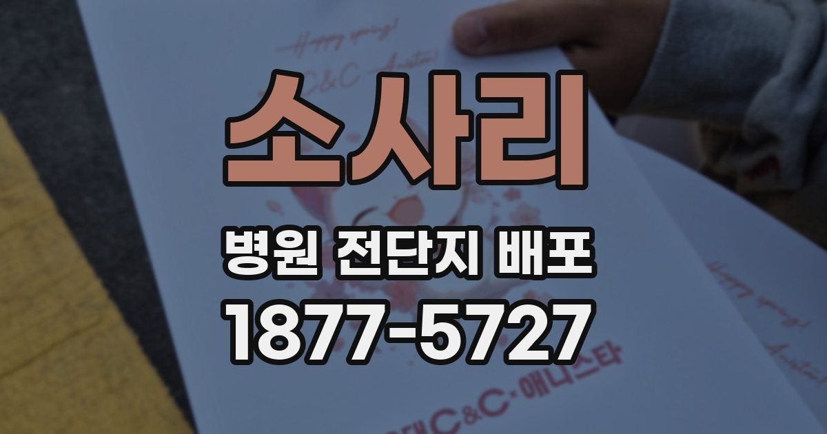 소사리 병원 전단지 배포