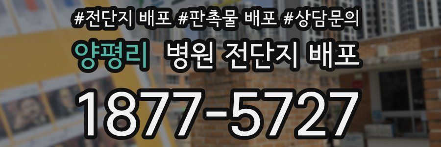 양평리 병원 전단지 배포