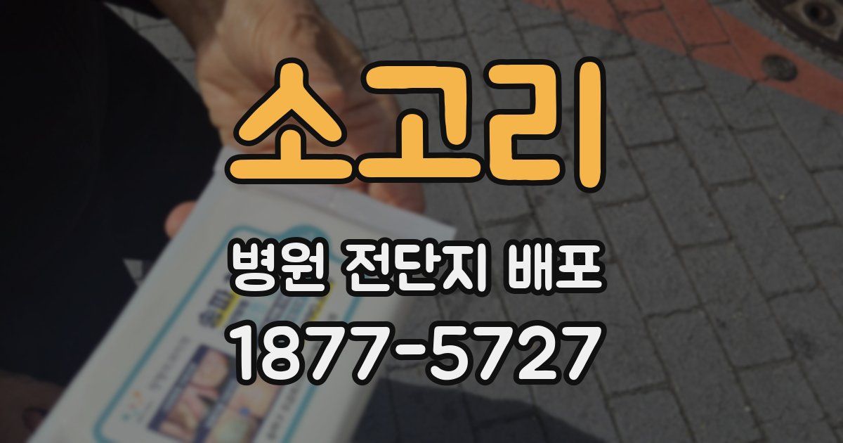 소고리 병원 전단지 배포