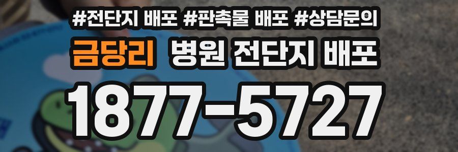 금당리 병원 전단지 배포