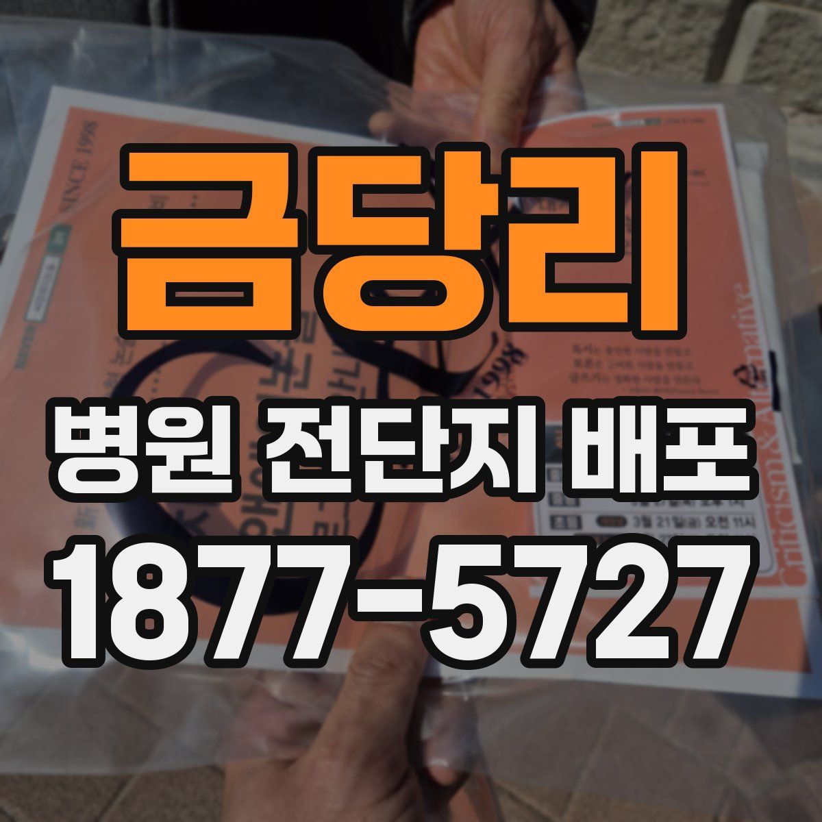 금당리 병원 전단지 배포