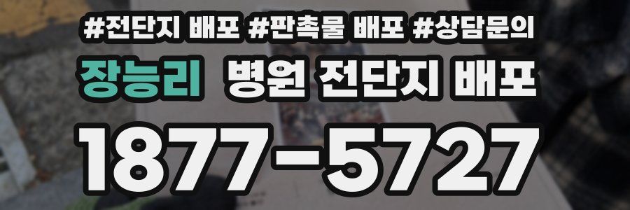 장능리 병원 전단지 배포