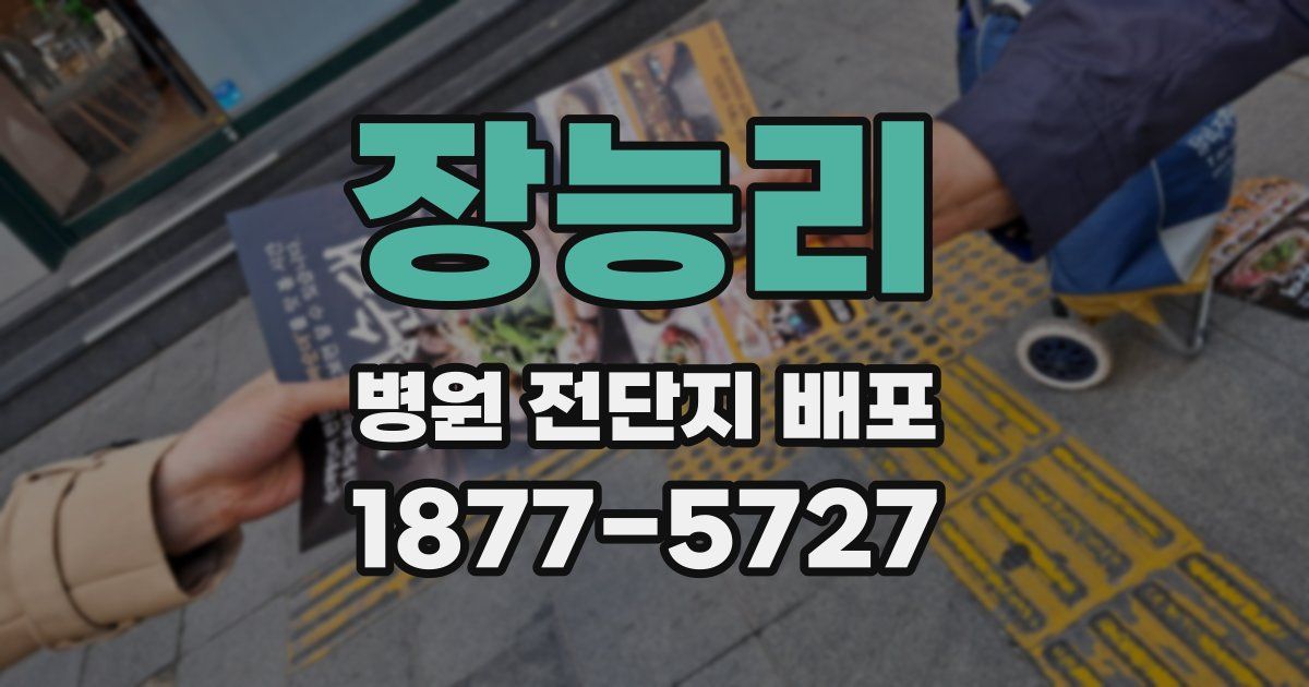 장능리 병원 전단지 배포