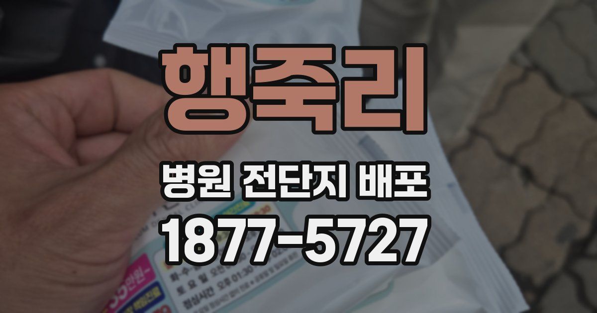 행죽리 병원 전단지 배포