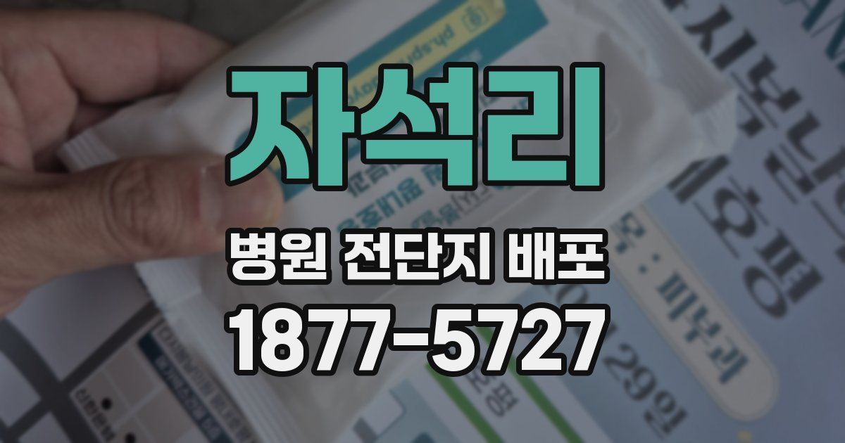 자석리 병원 전단지 배포