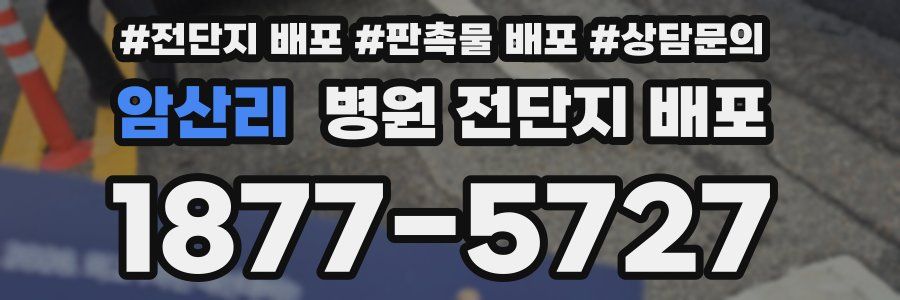 암산리 병원 전단지 배포