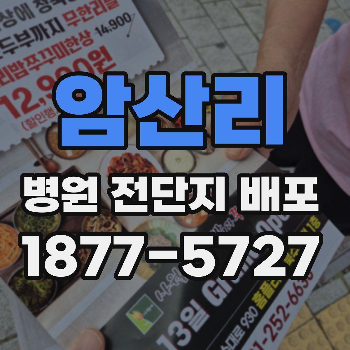 암산리 병원 전단지 배포