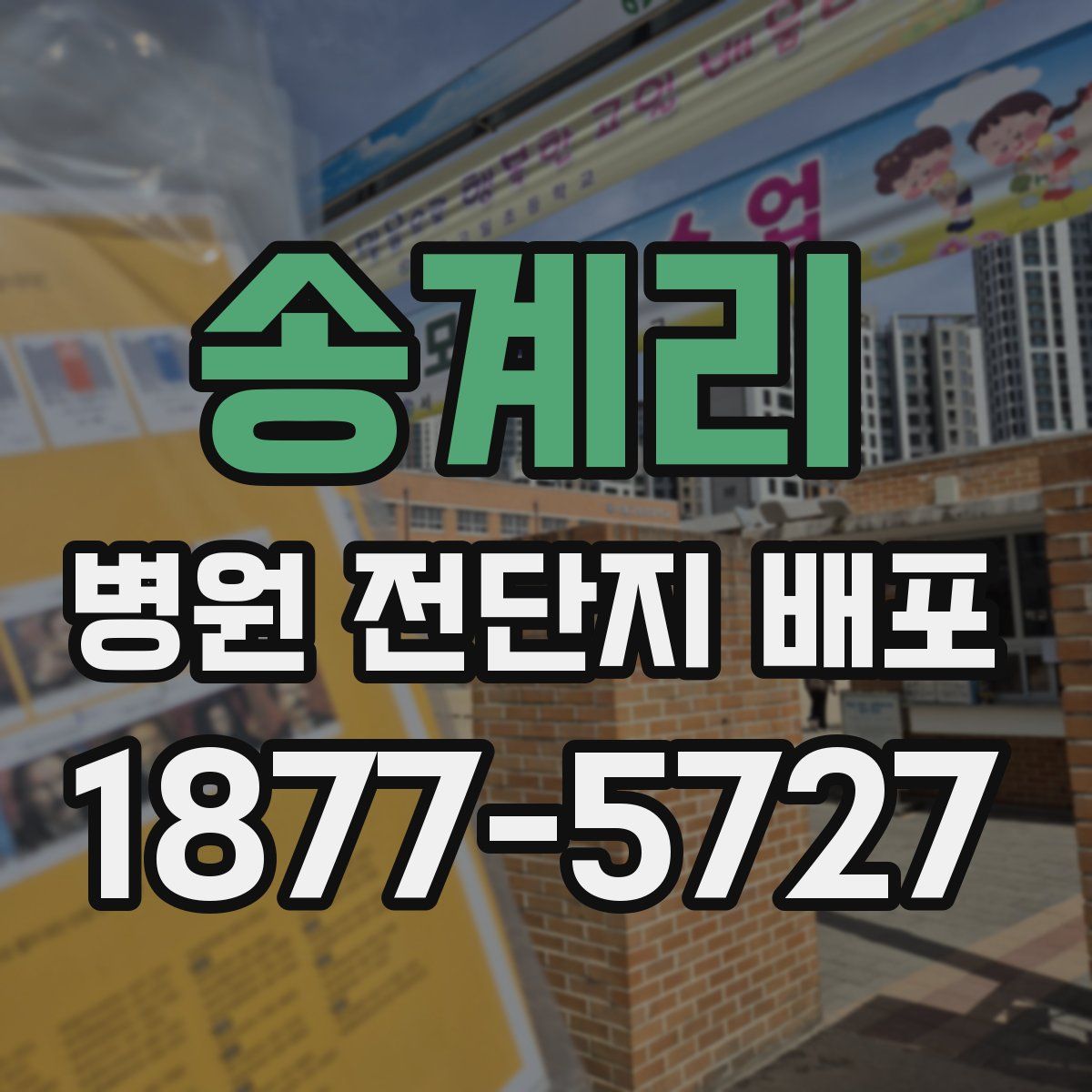 송계리 병원 전단지 배포