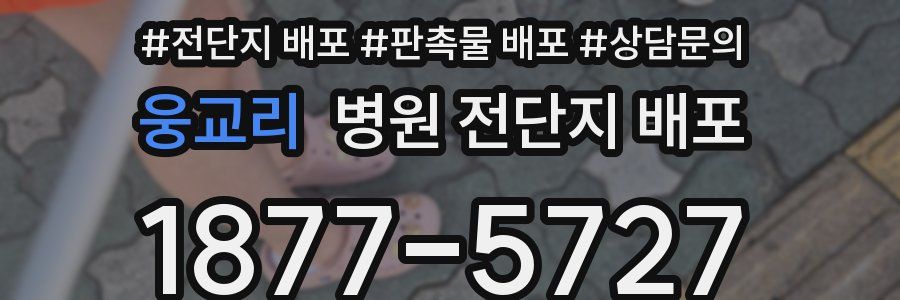 웅교리 병원 전단지 배포