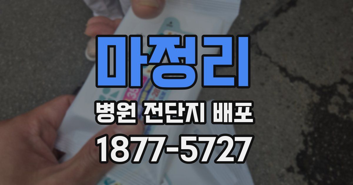 마정리 병원 전단지 배포