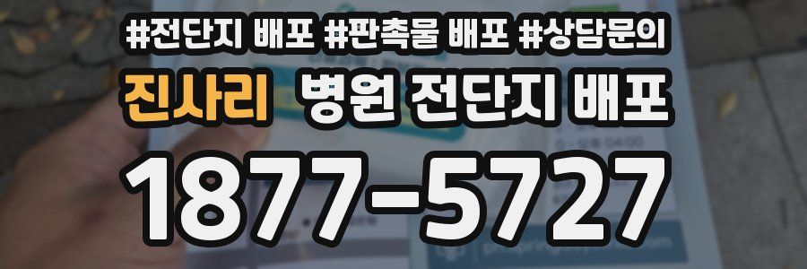 진사리 병원 전단지 배포
