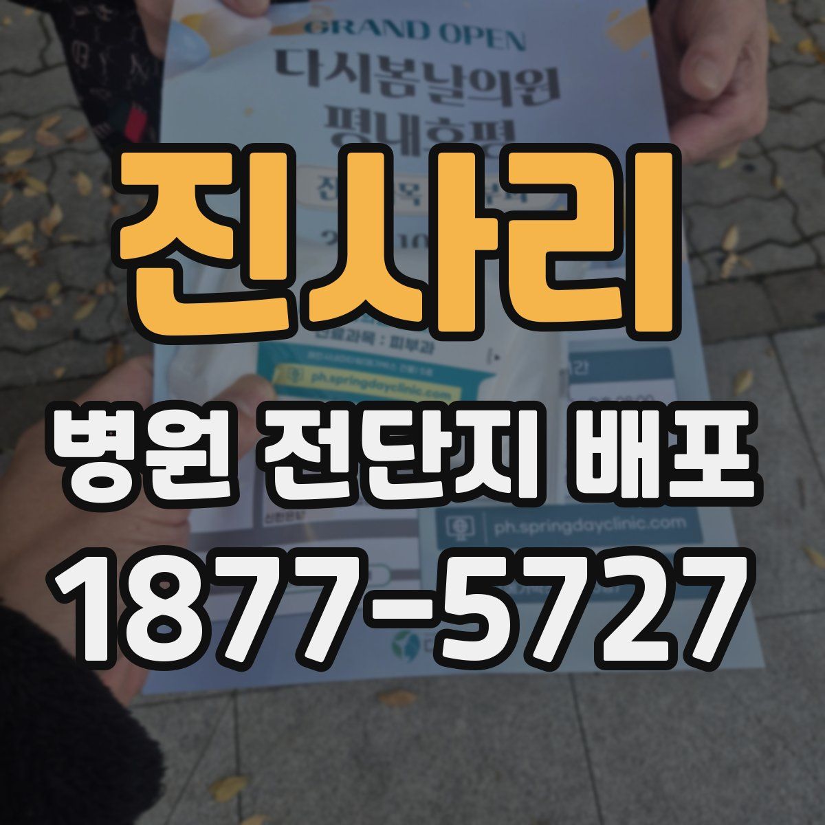 진사리 병원 전단지 배포