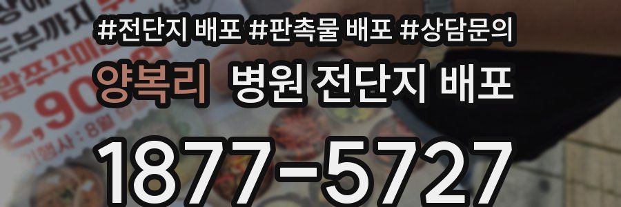 양복리 병원 전단지 배포