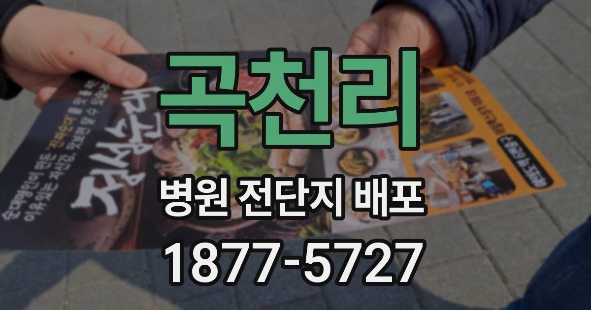 곡천리 병원 전단지 배포