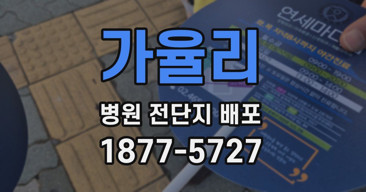 가율리 병원 전단지 배포