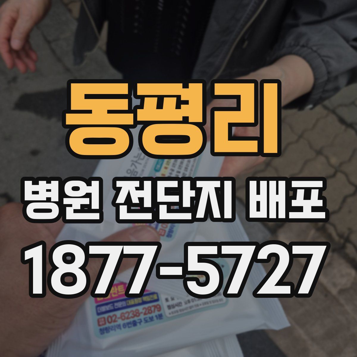 동평리 병원 전단지 배포