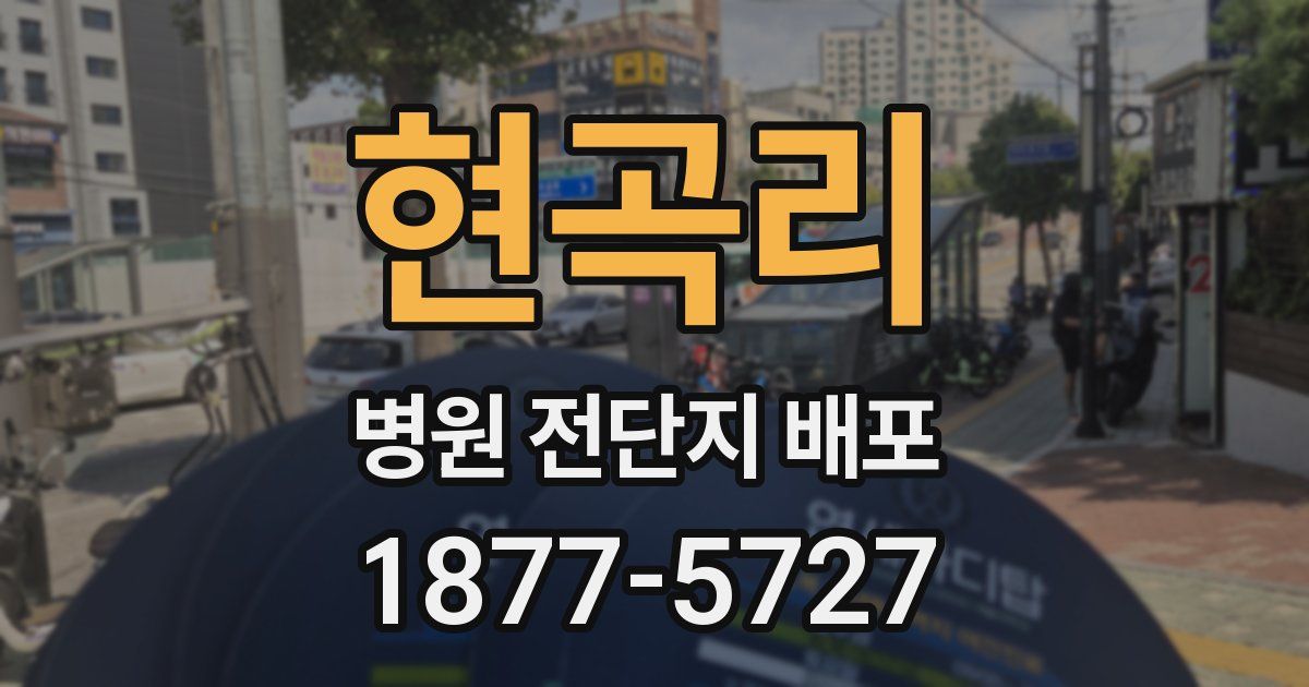 현곡리 병원 전단지 배포