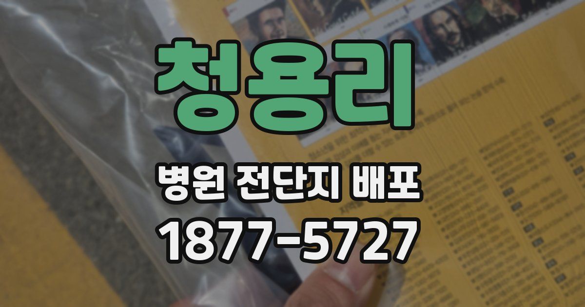 청용리 병원 전단지 배포