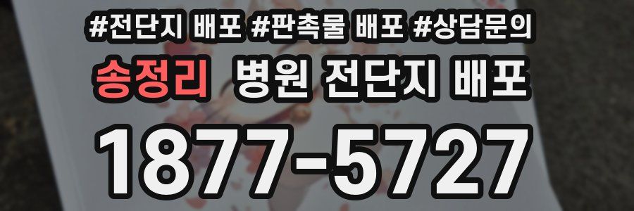 송정리 병원 전단지 배포