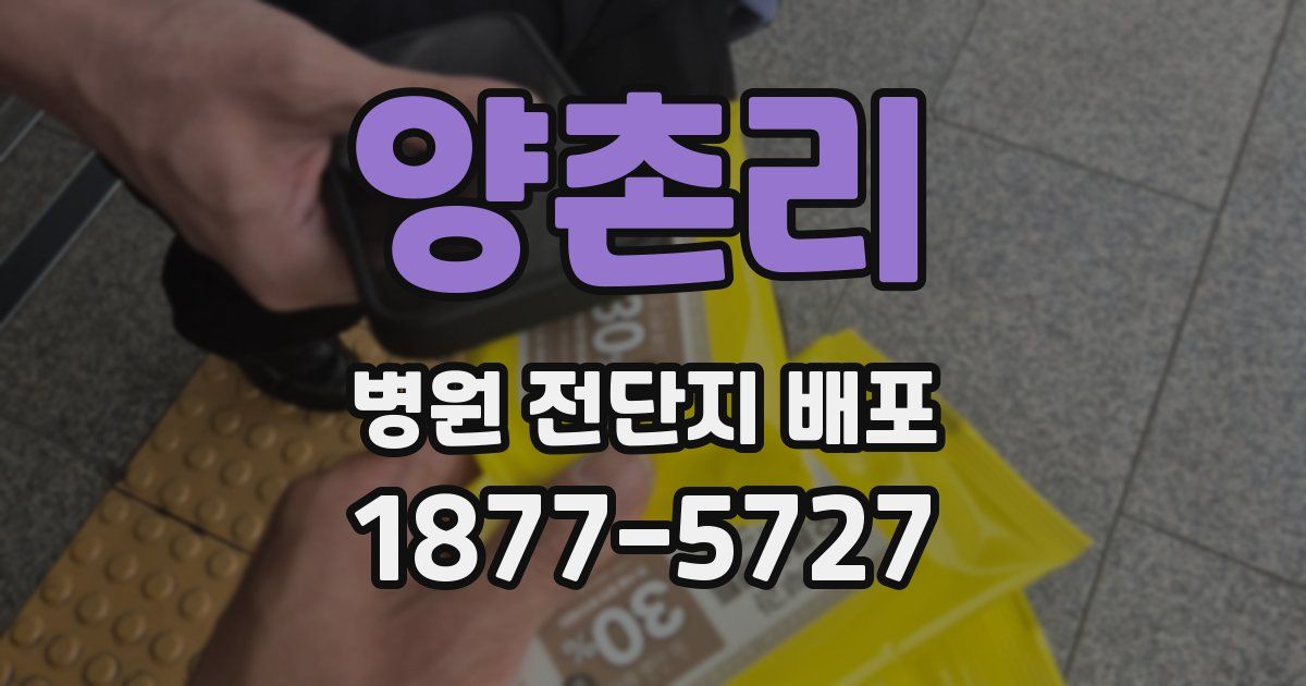 양촌리 병원 전단지 배포