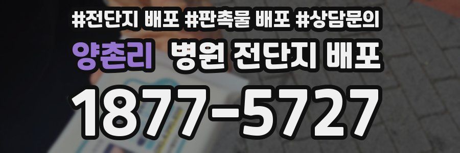 양촌리 병원 전단지 배포