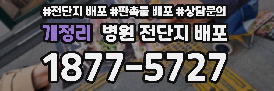 개정리 병원 전단지 배포