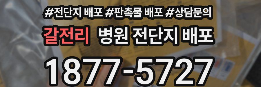 갈전리 병원 전단지 배포
